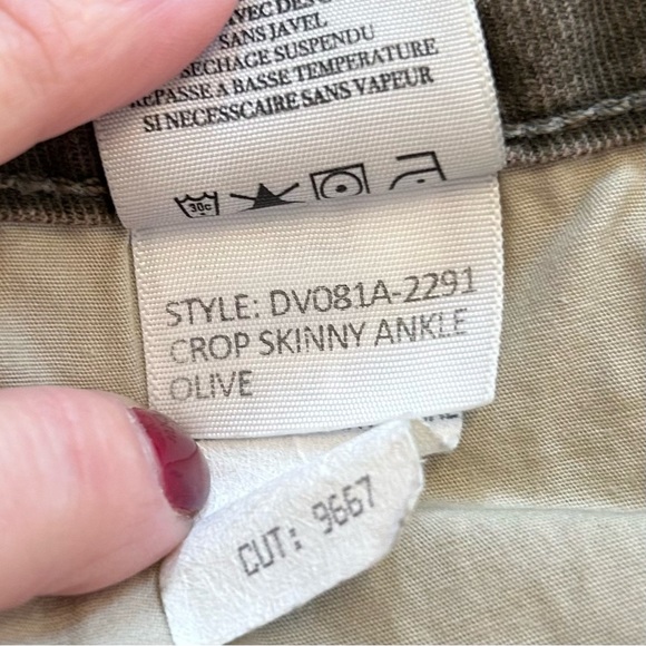 Vince Crop Skinny Ankle Jeans Women’s SZ 28 Olive Green STY:DVOBIA-2991 - Picture 11 of 12